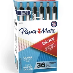 Paper Mate InkJoy 300RT Retractable Ballpoint Pens, Medium Point, 1.0mm, Black Ink, 36/Pack (1921068/1951378)
