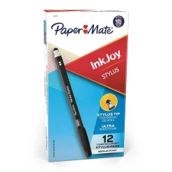 Paper Mate InkJoy Stylus Ballpoint Pen, Medium Point, Black Ink, Dozen (1951348)