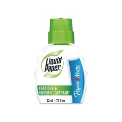 Paper Mate Liquid Paper Correction Fluid, 22ml., White, 12/Pack (56401)