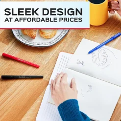 Paper Mate Write Bros. Ballpoint Pen, Medium Point, Red Ink, 1 Dozen (3321131)