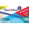 Paper Mate Write Bros. Ballpoint Pen, Bold Point, Blue Ink, Dozen (2124513)