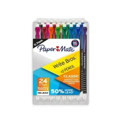 Paper Mate Write Bros. Classic Mechanical Pencil, 0.7mm, #2 Hard Lead, 2 Dozen (2096310/2171181)