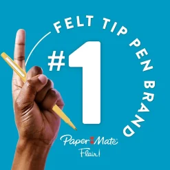 PaperMate Flair Felt Pen, Medium Point, 0.7mm, Red Ink, 4 Pack (84244)