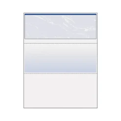 Paris DocuGard Standard 8.5" x 11" Business Security Check On Top, 24 lbs., Blue, 500 Sheets/Ream (PRB04501)