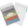 Partners Brand Clear View Poly Mailers, 9" x 12", Clear/White, 100/Case (CV912100PK)