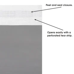 Partners Brand Clear View Poly Mailers, 9" x 12", Clear/White, 100/Case (CV912100PK)