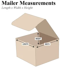 Partners Brand Corrugated Mailers, 4" x 4" x 4", Kraft, 50/Bundle (M444K)