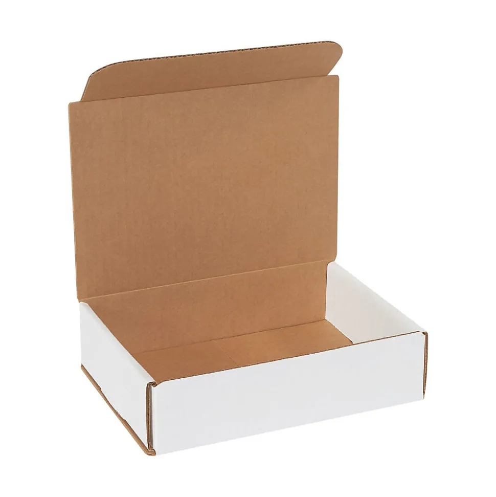 Partners Brand Corrugated Mailers, 8" x 6" x 2", White, 50/Bundle (M862)