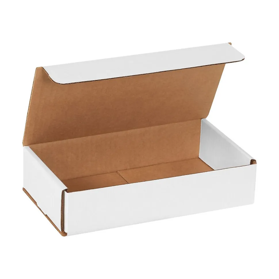 Partners Brand Corrugated Mailers, 9" x 5" x 2", White, 50/Bundle (M952)
