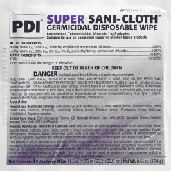 PDI Super Sani-Cloth Disinfecting Wipes, Clean Scent, 50 Wipes/Container, 3/Carton (U87295)