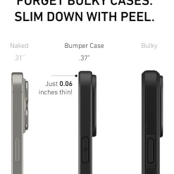 PEEL Bumper Series MagSafe Phone Case for iPhone 15 Pro Case, Shock Absorbing, Black (I15_PRO_BUMPER_BLACK)