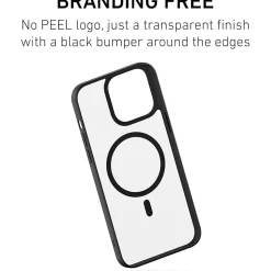 PEEL Bumper Series MagSafe Phone Case for iPhone 15 Pro Max Case, Shock Absorbing, Black (I15 PROMAX BUMPER BL)