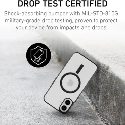 PEEL Bumper Series MagSafe Phone Case for iPhone 16 Plus Case, Shock Absorbing, Black (i16_PLS_BMP_BLK)