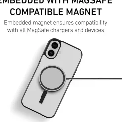 PEEL Bumper Series MagSafe Phone Case for iPhone 16 Plus Case, Shock Absorbing, Black (i16_PLS_BMP_BLK)