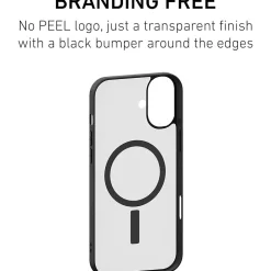 PEEL Bumper Series MagSafe Phone Case for iPhone 16 Plus Case, Shock Absorbing, Black (i16_PLS_BMP_BLK)