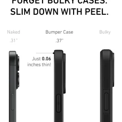 PEEL Bumper Series MagSafe Phone Case for iPhone 16 Plus Case, Shock Absorbing, Black (i16_PLS_BMP_BLK)