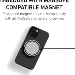 PEEL Magnetic MagSafe Phone Case for iPhone 15, Black (I15 6.1 MAGSAFE BLAC)