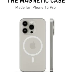 PEEL Magnetic Thin Series MagSafe Phone Case for iPhone 15 Pro Case, Clear (I15 PRO MAGSAFE CLEA)
