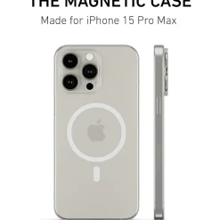 PEEL Magnetic Thin Series MagSafe Phone Case for iPhone 15 Pro Max Case, Clear (I15 PROMAX MAGSAFE C)