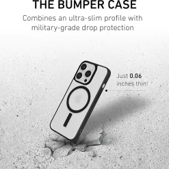 PEEL MagSafe Bumper Phone Case for iPhone 16 Pro, Shock Absorbing, Black (i16_PRO_BMP_BLK)