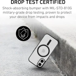 PEEL MagSafe Bumper Phone Case for iPhone 16, Shock Absorbing, Black (I16_STD_BMP_BLK)