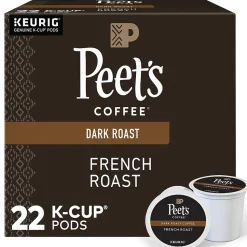 Peet's Coffee French Roast Coffee Keurig® K-Cup® Pods, Dark Roast, 22/Box (6545XX)