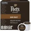 Peet's Coffee House Blend Coffee Keurig K-Cup Pod, Dark Roast, 88/Box (6546CT)