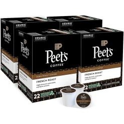 Peet's Coffee, Keurig K-Cup Pod, French Roast, 22/Box, 4 Boxes/Carton (6545XXCT)