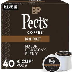 Peet's Coffee Major Dickason's Blend Single-Serve Keurig® K-Cup® Pods, Dark Roast, 40/Box (373354)