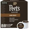 Peet's Coffee Major Dickason's Blend Coffee Keurig® K-Cup® Pods, Dark Roast, 88/Carton (65470)