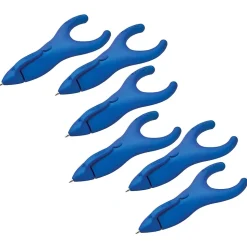 PenAgain Ergo-Sof Retractable Ballpoint Pen, Medium Point, Black Ink, Pack of 6 (BAUM00021-6)