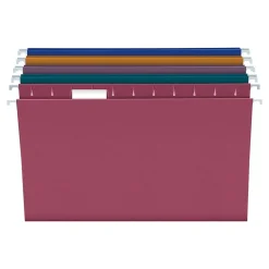 Pendaflex 100% Recycled Hanging File Folders, 1/5-Cut Tab, Letter Size, Assorted Colors, 20/Box (PFX 35117)