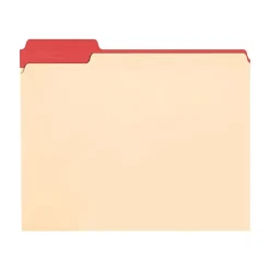 Pendaflex Color Tab File Folders, 3-Tab, Letter Size, Manila, 50/Box (84101)