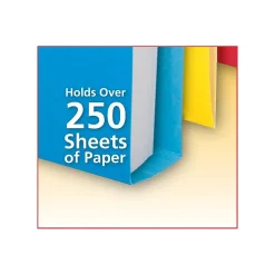 Pendaflex Double Stuff File Folders, Letter Size, 3 Tab Positions, Assorted Colors, 24/Pack (54458)