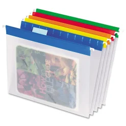 Pendaflex EasyView™ Poly Hanging File Folders, Assorted Color Bar, Letter, Holds 8 1/2"H x 11"W, 25/Bx (PFX 557080)