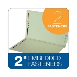Pendaflex End Tab File Folder, Straight-Cut, Legal Size, Light Green, 25/Box, 4 Boxes/Carton (47715GW)