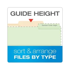 Pendaflex File Folder, 2/5-Cut Tab, Letter Size, Manila, 50/Box (24580)