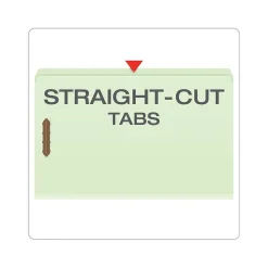 Pendaflex File Folder, Straight-Cut, Legal Size, Light Green, 25/Box, 4 Boxes/Carton (17185)