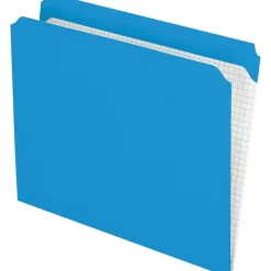Pendaflex File Folder, Straight Cut, Letter Size, Blue, 100/Box (PFX R152 BLU)