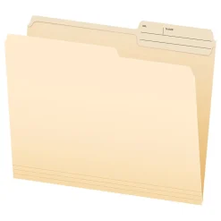 Pendaflex File Folder, 1-Tab, Letter Size, Manila, 100/Box (1007078)