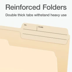 Pendaflex File Folder, 1-Tab, Letter Size, Manila, 100/Box (1007078)