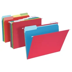 Pendaflex Hanging File Folder Combo Kit, Letter Size, Assorted Color, 25 Folders with Tabs, 50 File Folders (99199)