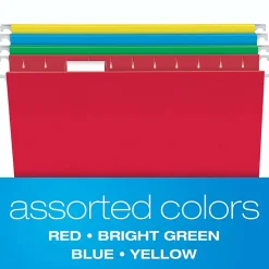 Pendaflex Hanging File Folder Combo Kit, Letter Size, Assorted Color, 25 Folders with Tabs, 50 File Folders (99199)