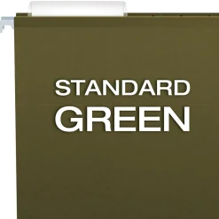 Pendaflex Hanging File Folders, 1/3-Cut Tab, Letter Size, Standard Green, 25/Box (PFX 4152 1/3)