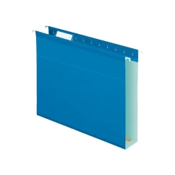 Pendaflex Hanging File Folders, 2" Expansion, Letter Size, Blue, 25/Box (PFX 04152x2 BLU)