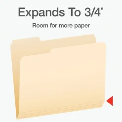 Pendaflex Heavy Duty File Folder, 1/3-Cut Tab, Letter Size, 100/Box (1007080)