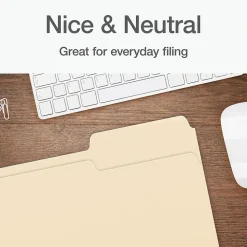 Pendaflex Heavy Duty File Folder, 1/3-Cut Tab, Letter Size, 100/Box (1007080)