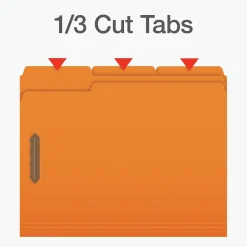 Pendaflex Heavy Duty File Folder, 1-Tab, Letter Size, Orange, 50/Box (1007029)