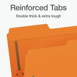 Pendaflex Heavy Duty File Folder, 1-Tab, Letter Size, Orange, 50/Box (1007029)