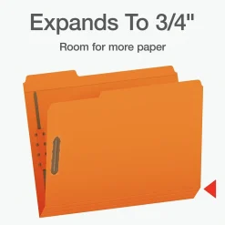 Pendaflex Heavy Duty File Folder, 1-Tab, Letter Size, Orange, 50/Box (1007029)